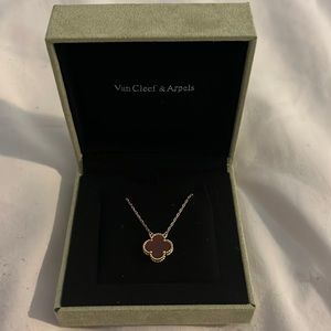 Red Van Cleef Alhambra necklace